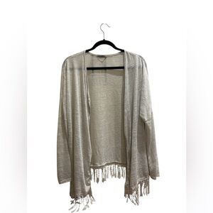 Elena Baldi Cardigan Sweater Women’s Size Large Open‎ Lace Lightweight Italian